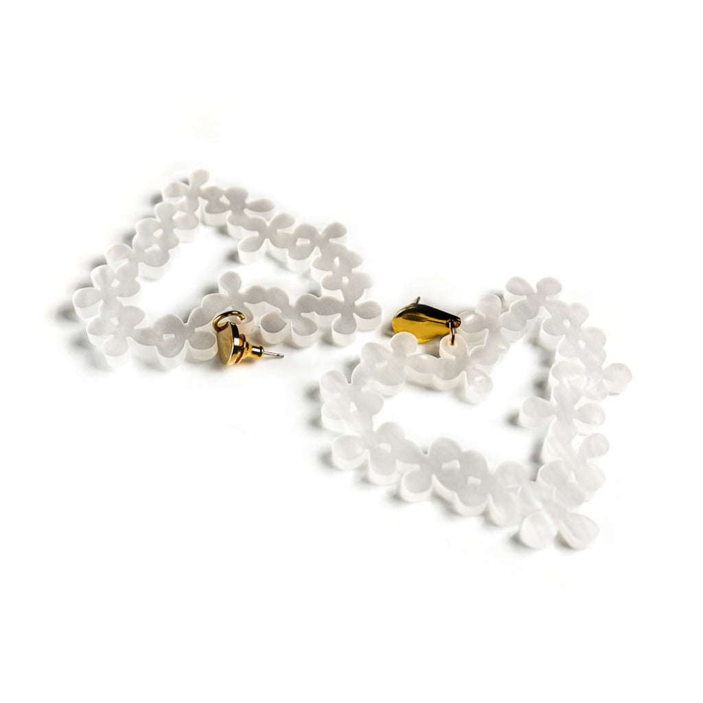 Toolally Hearts in flower earrings
