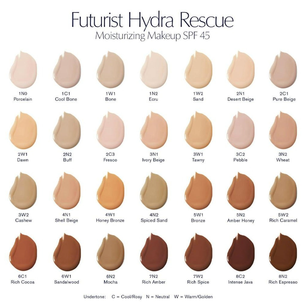 estee lauder futurist hydra rescue foundation makeup spf 45