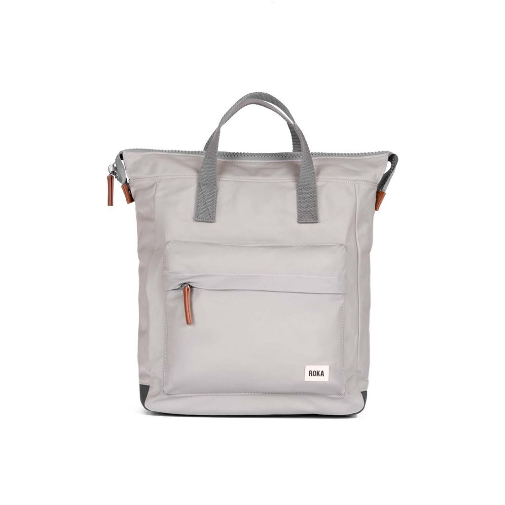 Roka London travel bag sustainable nylon small  mist grey colour