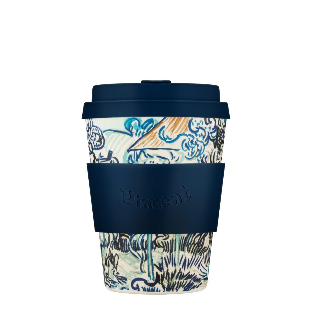 ECoffee Cup Reusable Cup Vincent Van Gogh Designs Blue and White