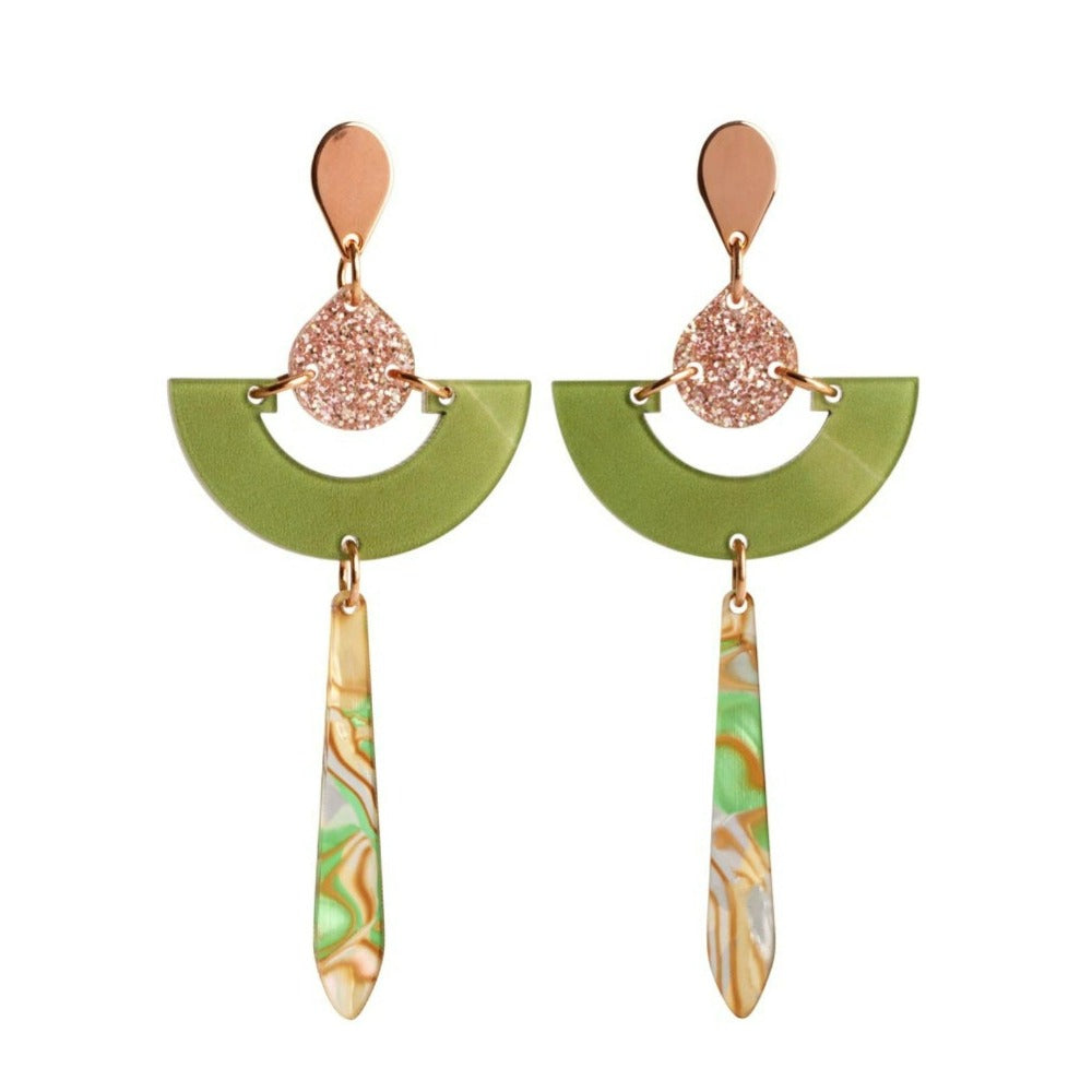 Toolally Daphnes Earrings jade stone