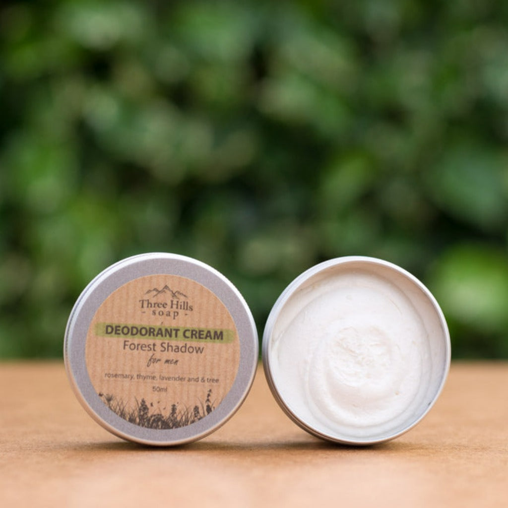 three hills soap deodorant cream forest shadow for men