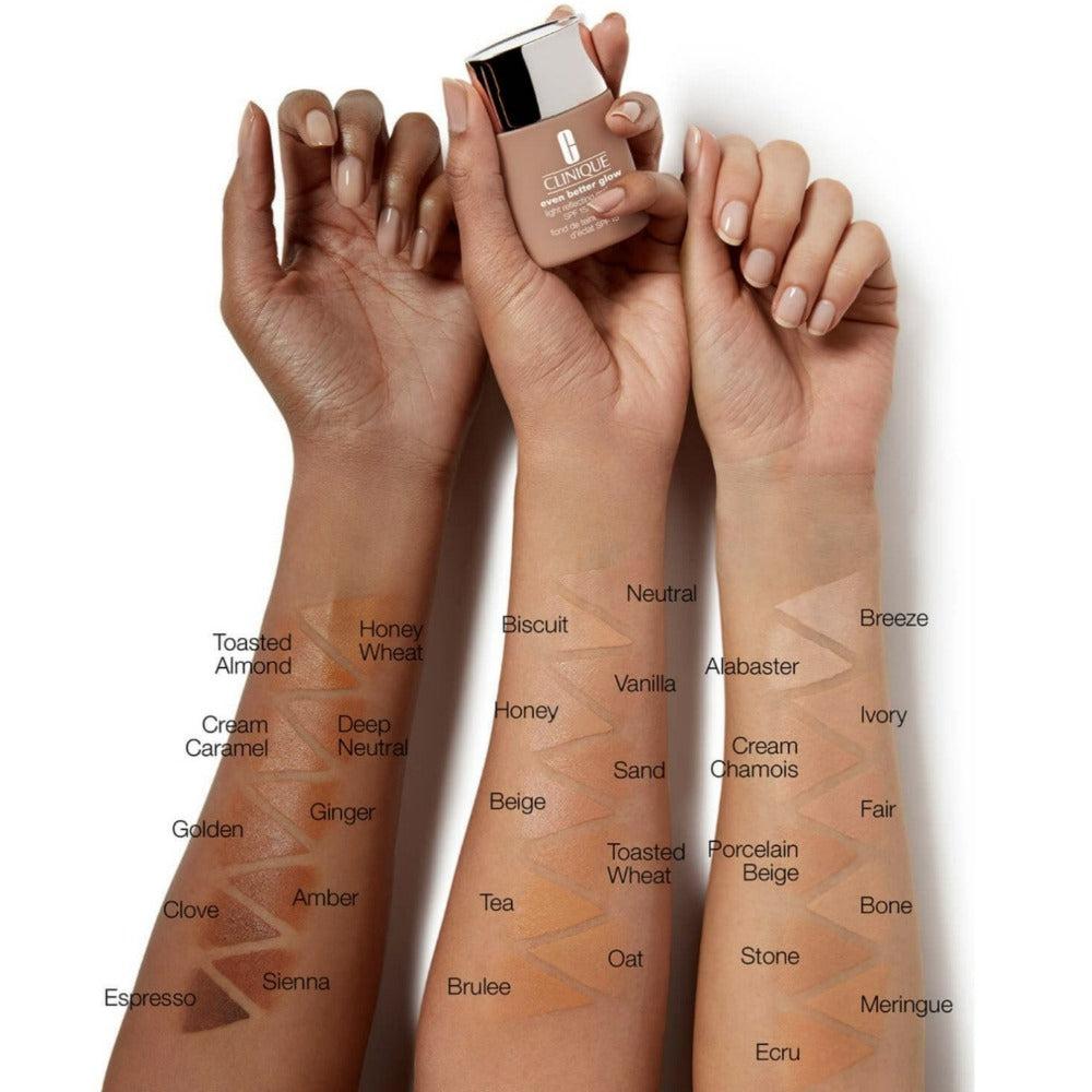 Clinique Even Better Glow™ Light Reflecting Makeup SPF15 30ml colour shade range