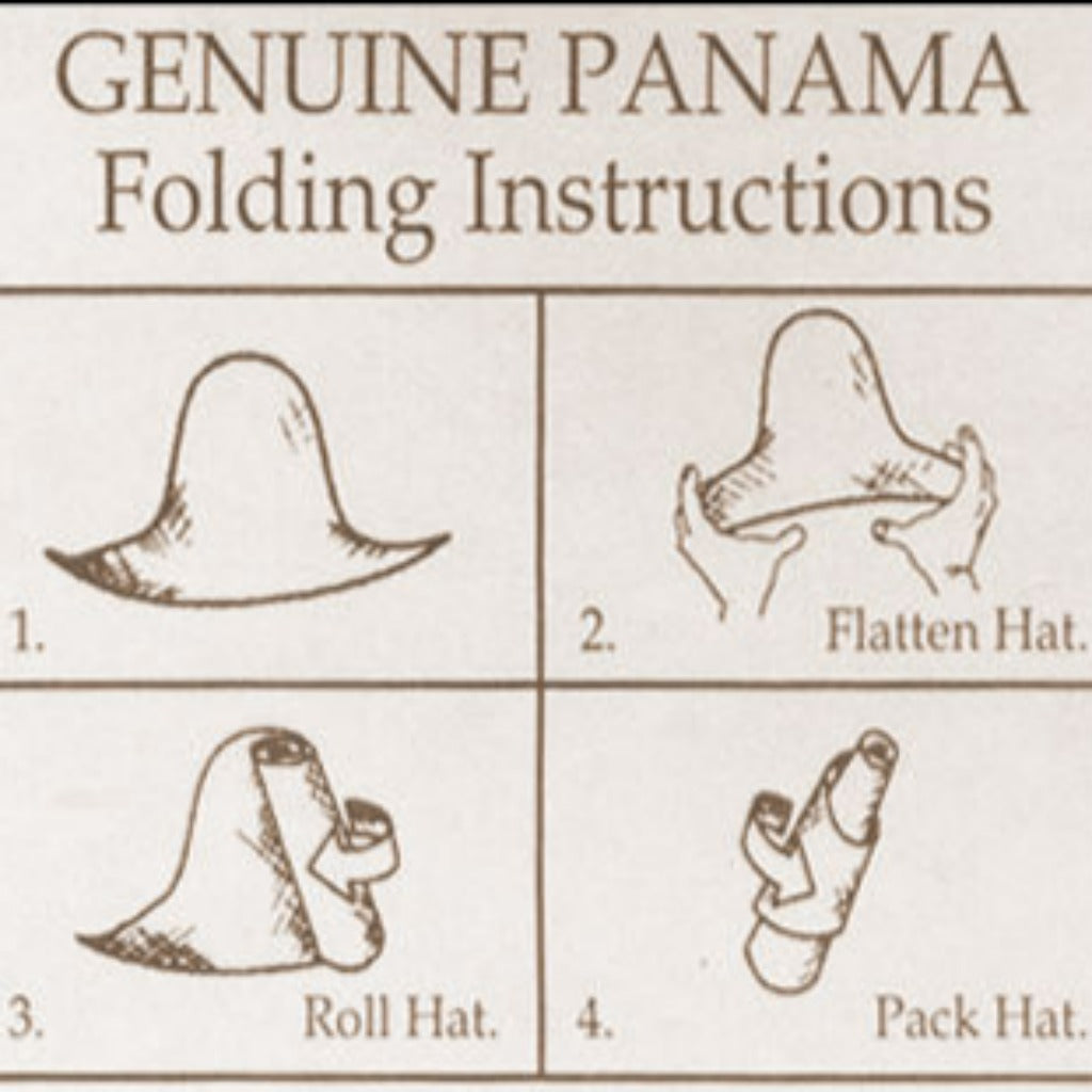 instructions on folding panama hats