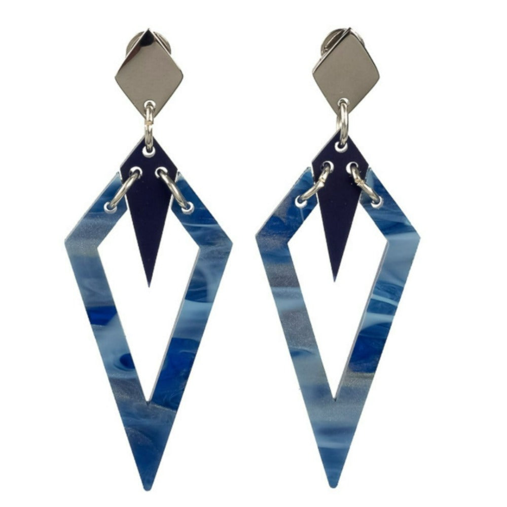 Toolally Arrowheads Earrings inky blue