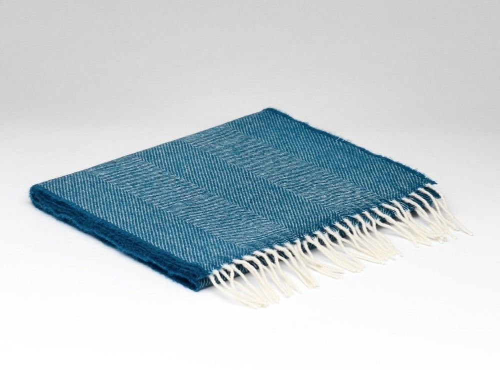 McNutt Scarf of Donegal - Kingfisher Herringbone