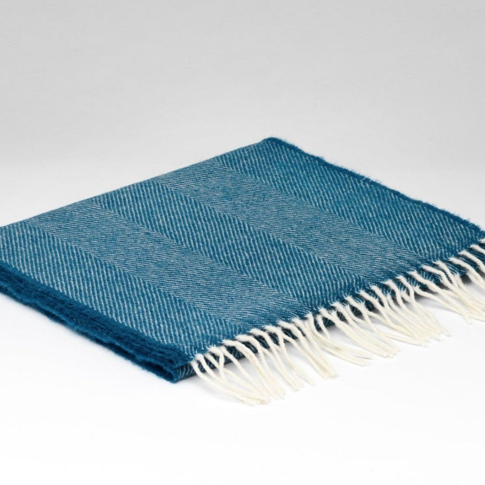 McNutt Scarf of Donegal - Kingfisher Herringbone