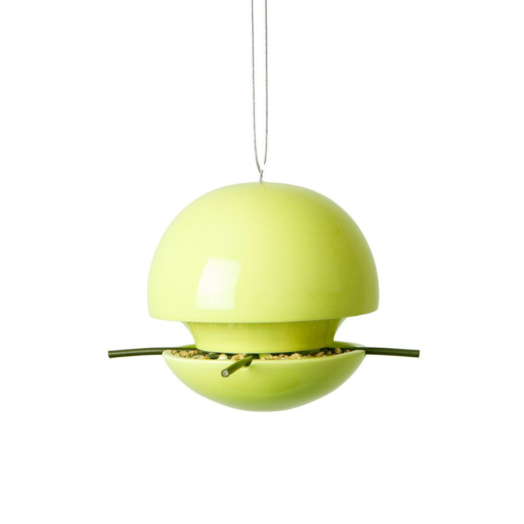 Birdball seed bird feeder lime colour christmas gift idea