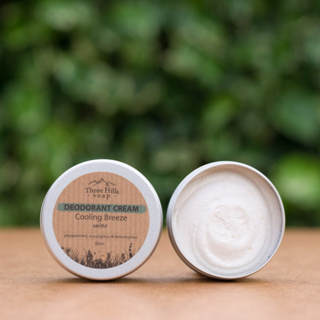 three hills soap deodorant cream cooling breeze unisex deodorant cream