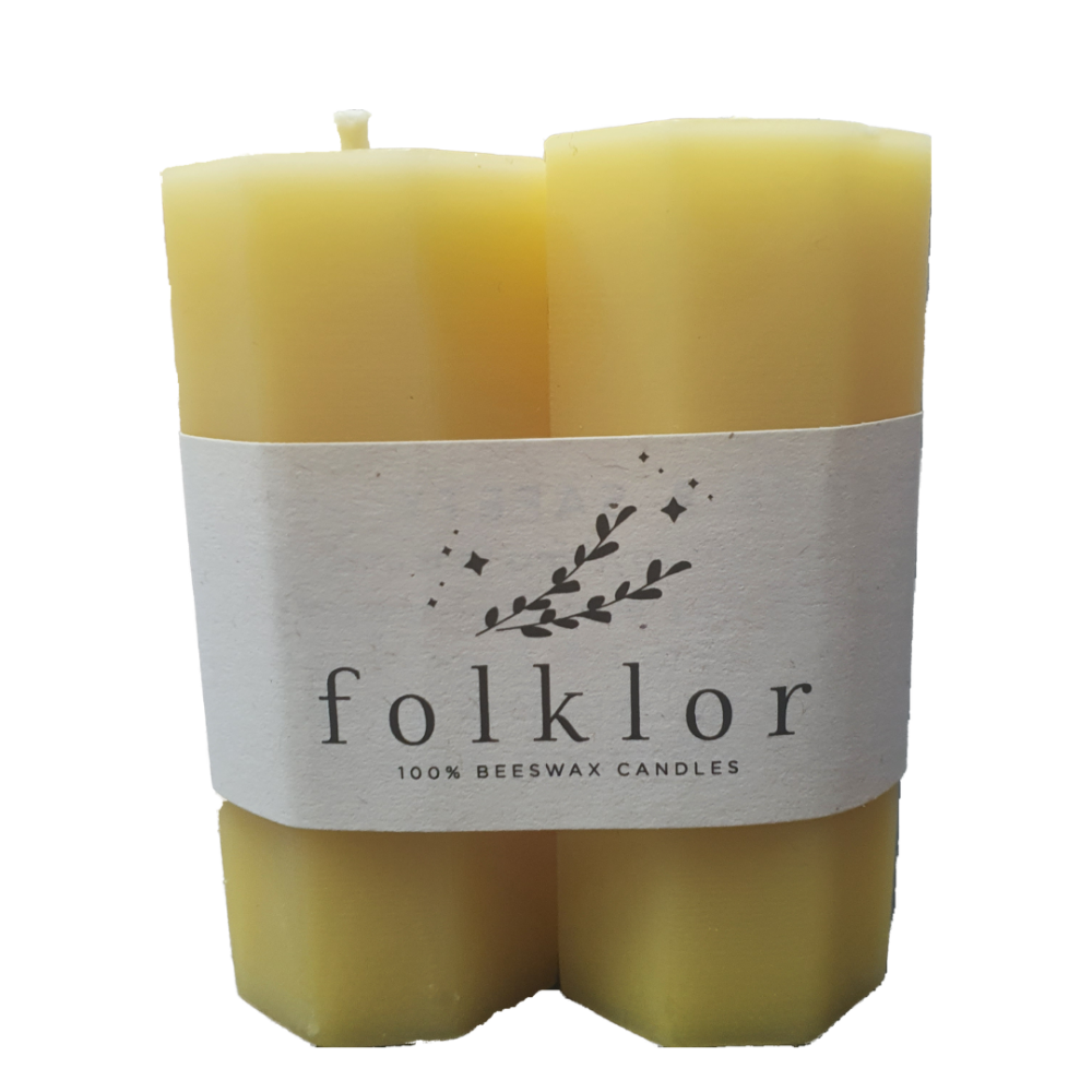 Folklor 100% Beeswax Candles - The Octagon Candles