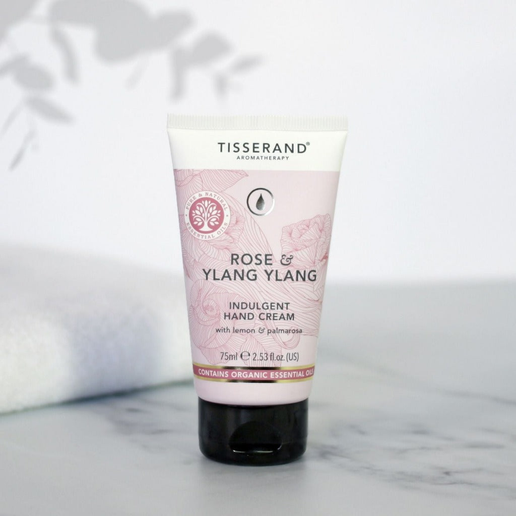 Tisserand rose & ylang yland indulgent hand cream 75ml