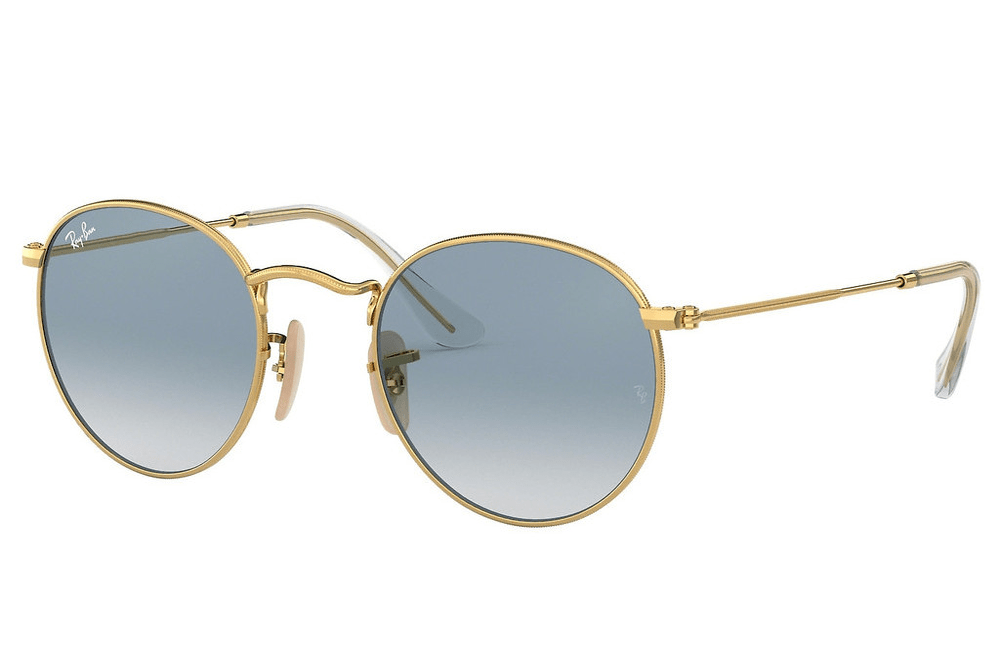 Ray-Ban sunglasses 001/3F Gold/Blue graduated lens Ray-Ban Round Metal RB3447N Sunglasses  50mm
