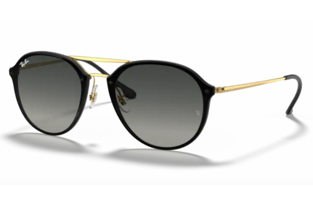 rayban black and gold blaze sunglasses
