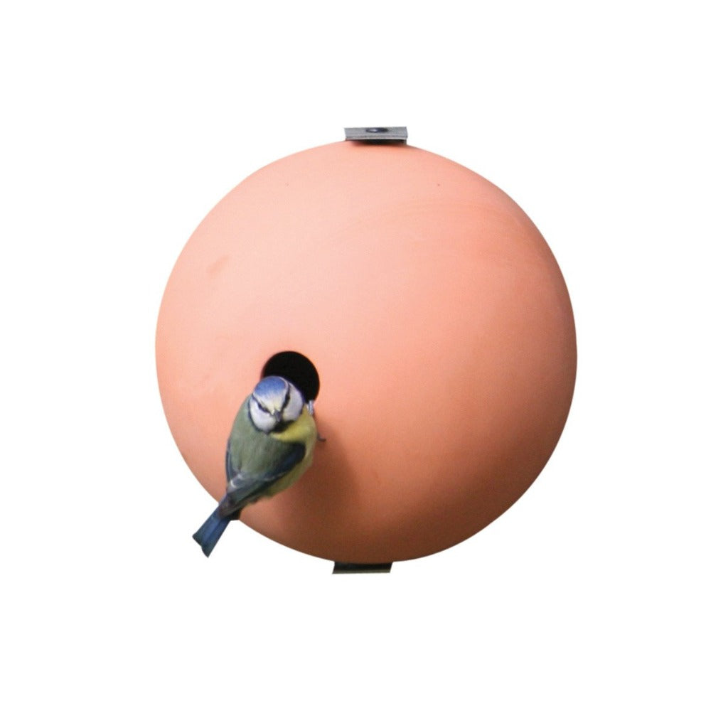 Wall mounter birdball birdhouse christmas gift idea terracotta