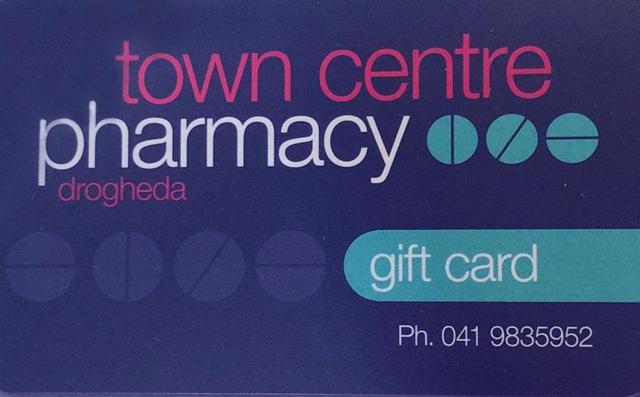 Town Centre Pharmacy gift card €10.00 Town Centre Pharmacy Gift Card
