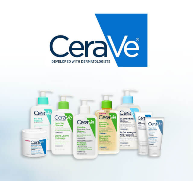 Cerave skincare products range