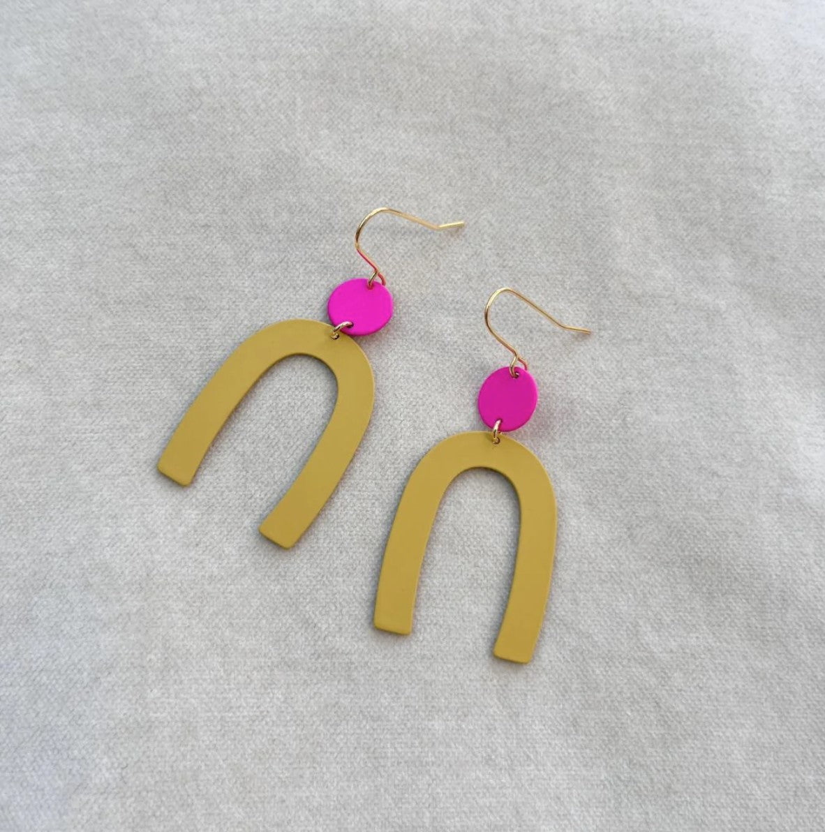 Jack & Freda jewellery yellow mustard & pink
