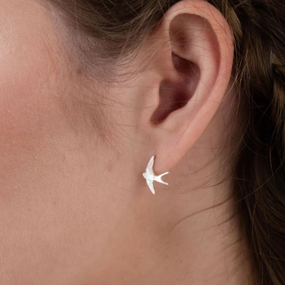 Amanda Coleman Handmade Swallow Stud Earrings
