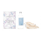 Herbalists face cleansing gift set with packaging, bottle, and mesh bag on a white background