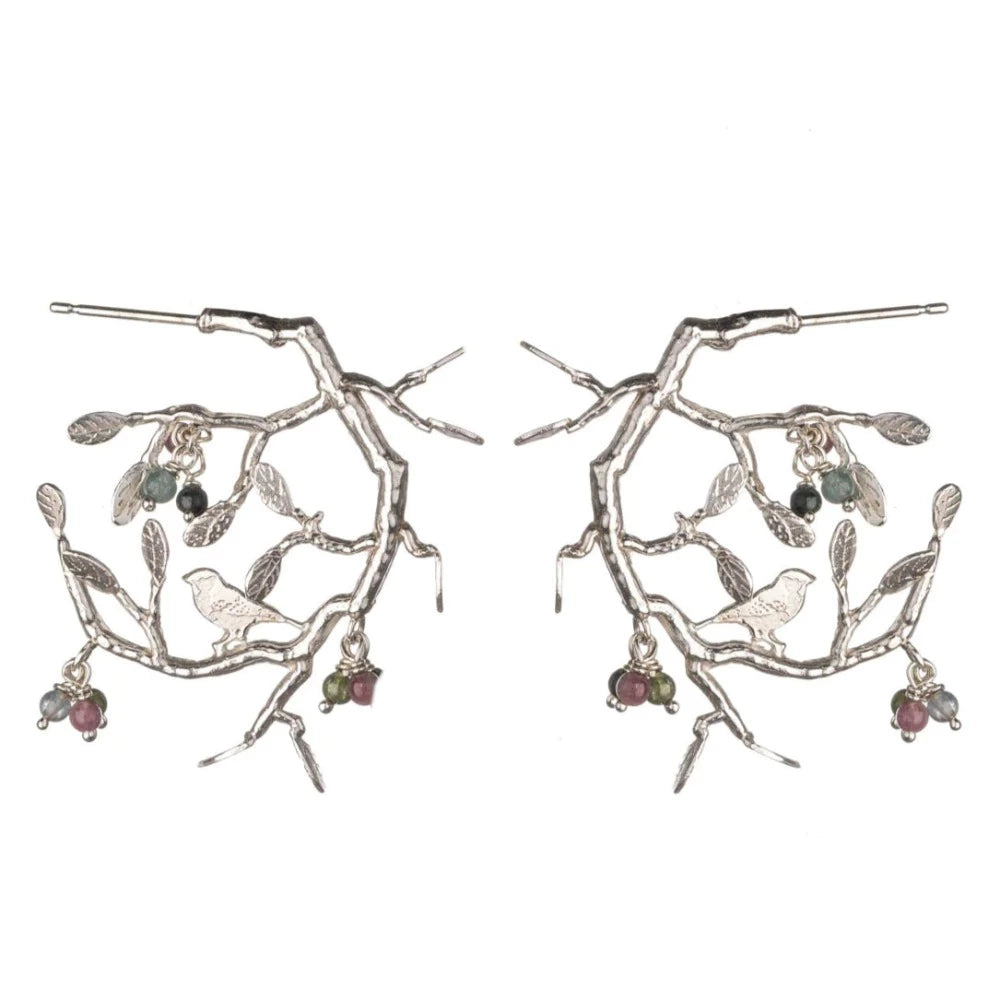 Amanda Coleman Handmade Bird In A Tree Earrings
