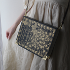 Book-shaped handbag with 'Pride and Prejudice' design