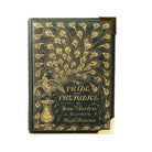 Book-shaped handbag with 'Pride and Prejudice' design on a white background