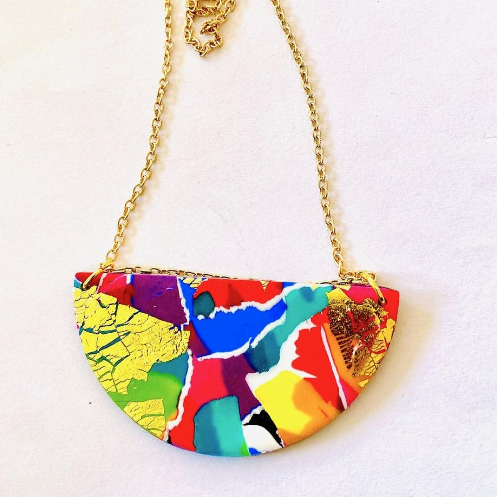 No Shrinking Violet - The 80's Statement Medium Necklace