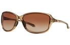 Brown sunglasses with a gradient lens on a white background