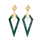 Toolally Arrowheads Earring Emerald Pearl