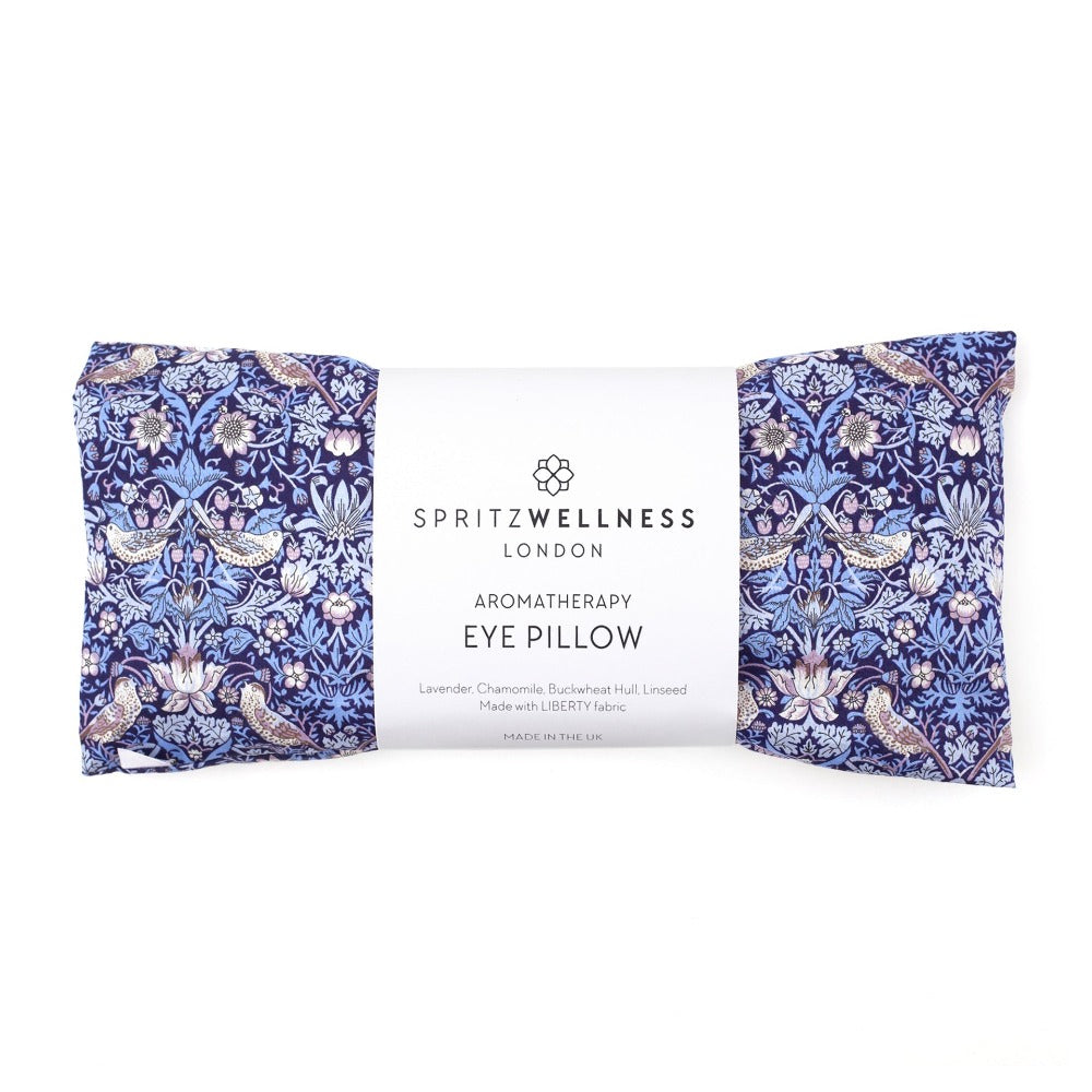 Spritz Wellness - Aromatheraphy Eye Pillows strawberry thief light blue