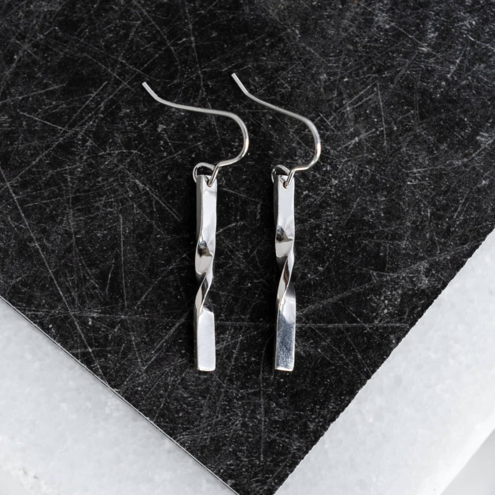 Holly Silver by Rebecca - Turning Point Silver Mini Earrings