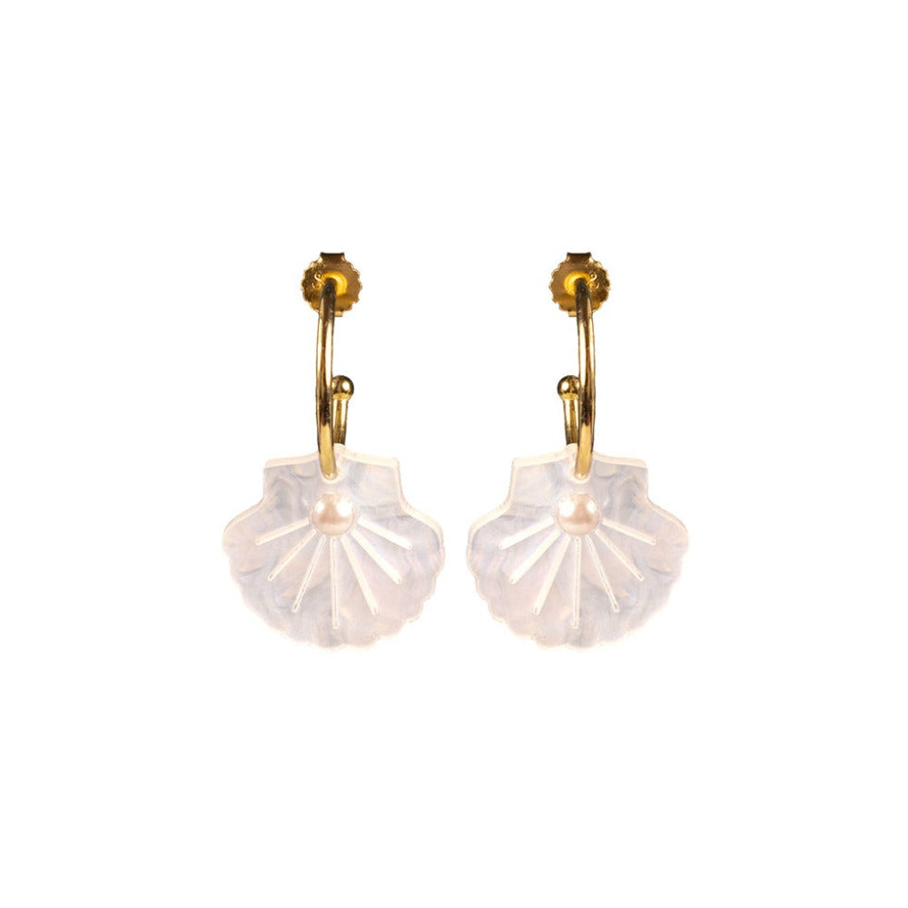 Toolally Charming Hoop Shells Earrings