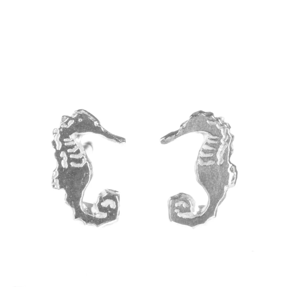 Amanda Coleman Handmade Seahorse Stud Earrings silverf