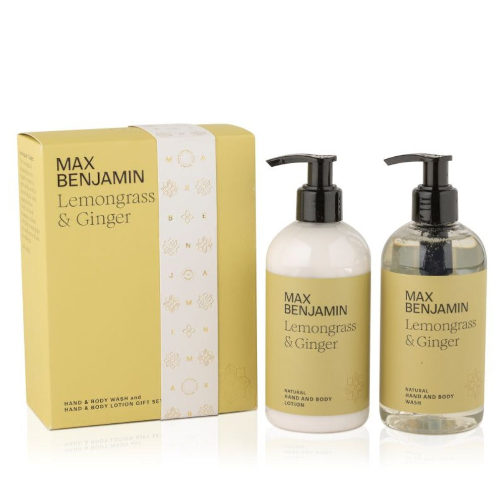 Max Benjamin Lemongrass & Ginger Hand & Body Wash and Hand & Body Lotion Gift Set