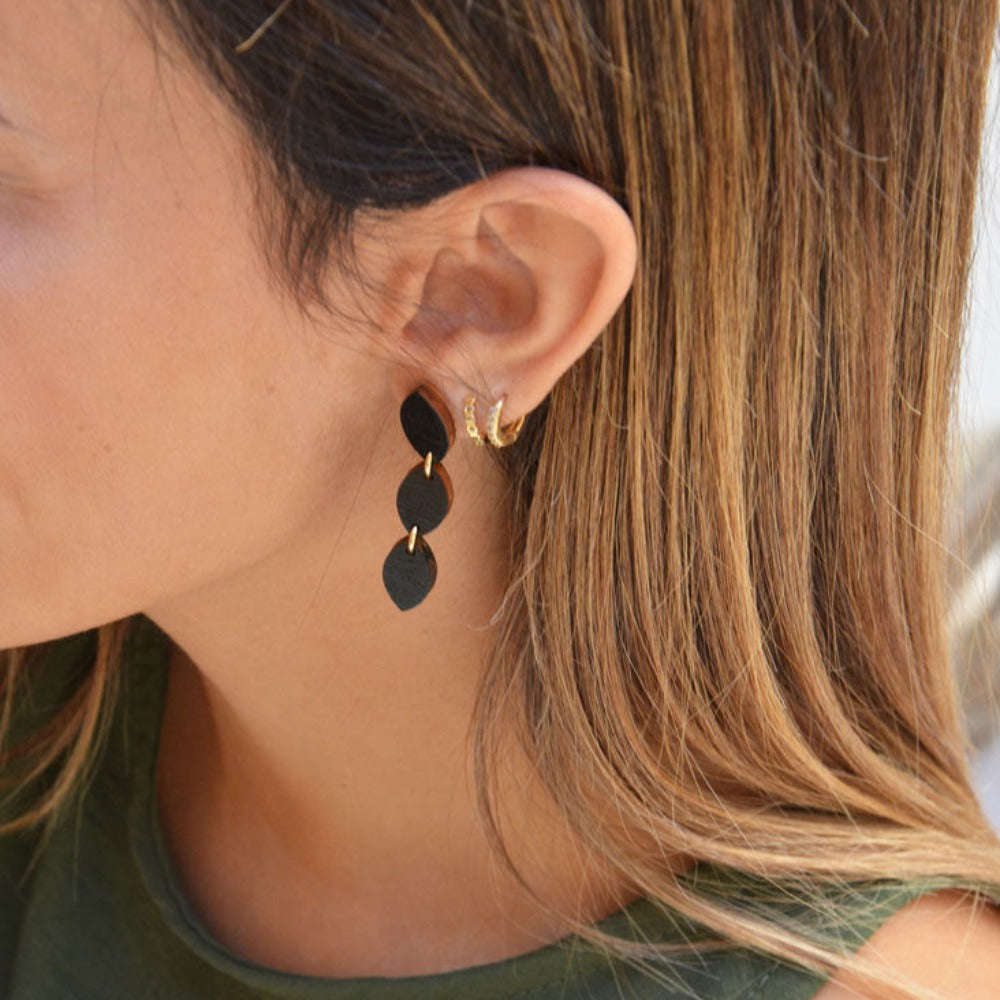 Pithy Luxury Jewellery - Olivia Earrings black