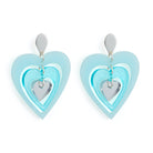 Toolally Pop Heart Earrings icy blue