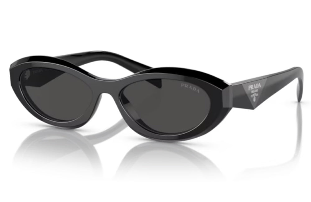 Prada black narrow ladies sunglasses