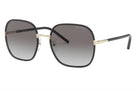 Prada black and gold square ladies sunglasses