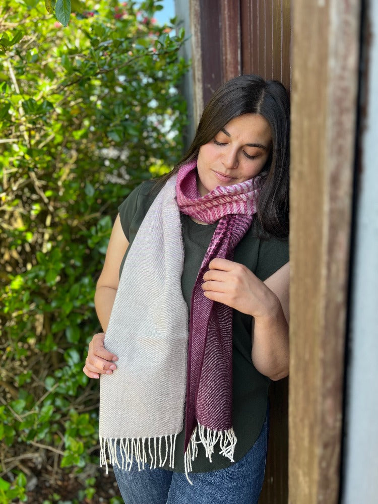 McNutt Scarf of Donegal - Lambswool Rhododendron Ombré