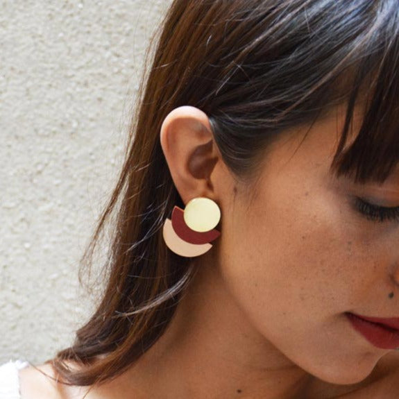 Pithy Luxury Jewellery - Saturno Big Stud Earrings