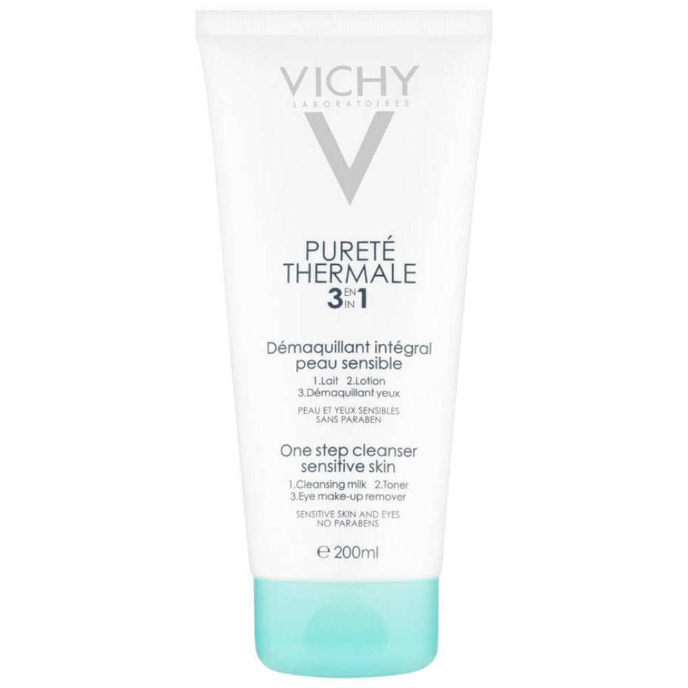 Vichy Pureté Thermale 3-in-1 One Step Cleanser Sensitive Skin And Eyes 200ml
