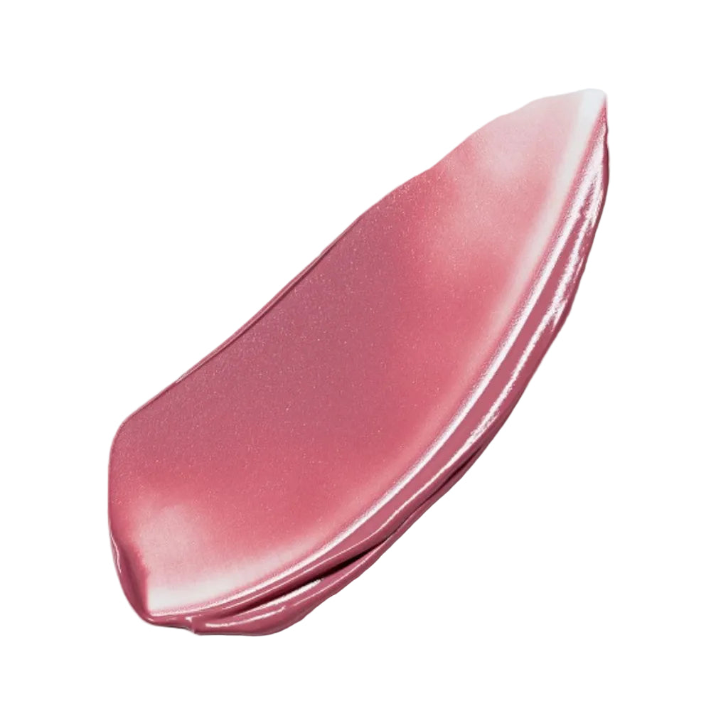 Pink cheek tint swatch on a light gray background