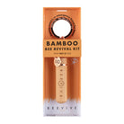 Bamboo Bee Revival Kit packaging with a wooden tool and bee ID tag on an orange background.