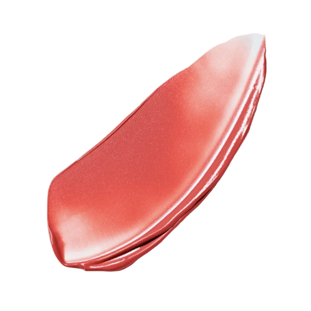 Pink cheek tint swatch on a light gray background