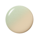 A smooth, glossy circular color swatch showing a soft gradient from pale sage green at the top to warm cream at the bottom, on a solid white background.