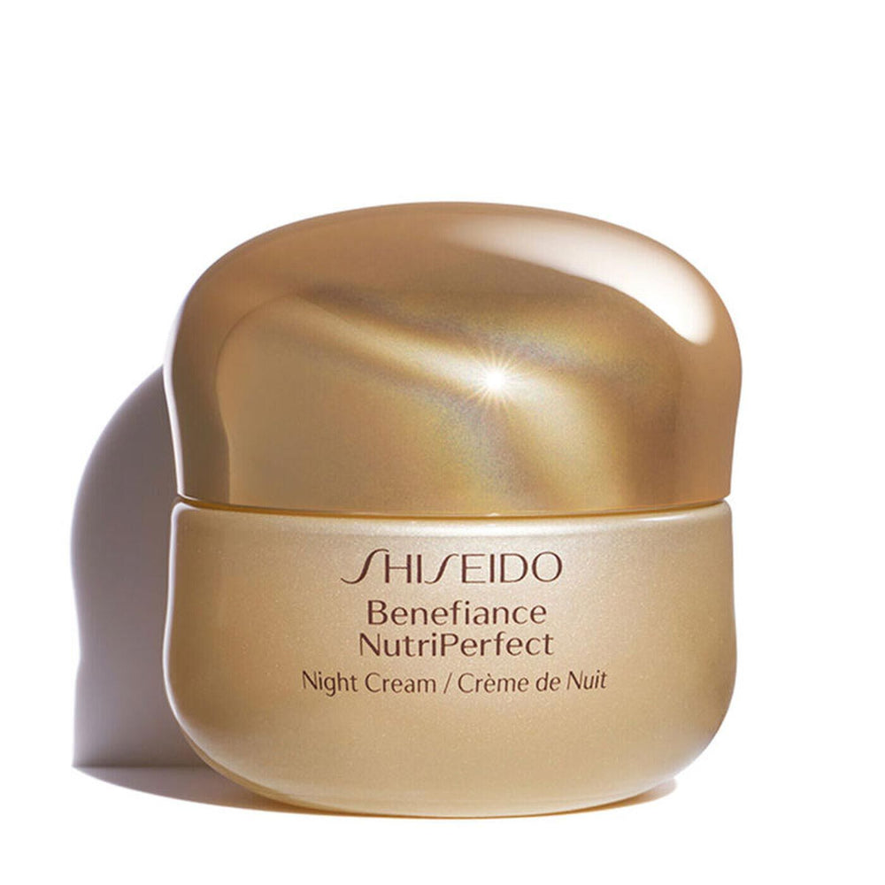 Shiseido Benefiance NutriPerfect night cream jar on a white background