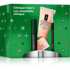 Clinique product set with green packaging featuring star patterns