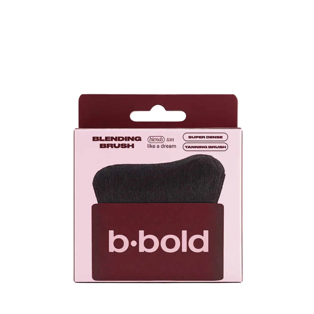 Packaged blending brush with b-bold branding on a white background