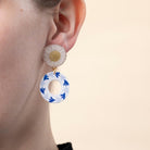 Nordic Flowers Jewellery - Blue Hearts & Daisy Earrings