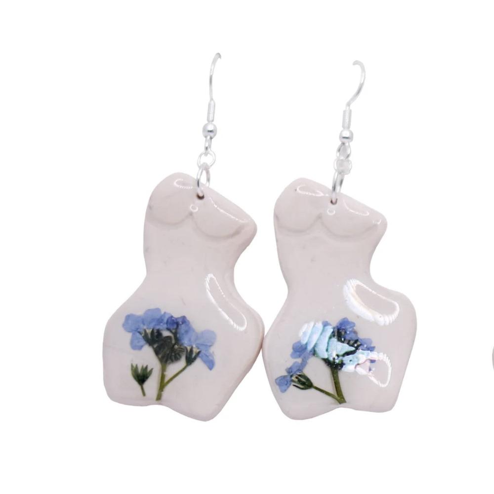 Nordic Flowers Jewellery - Silver Bushy Lady Earrings